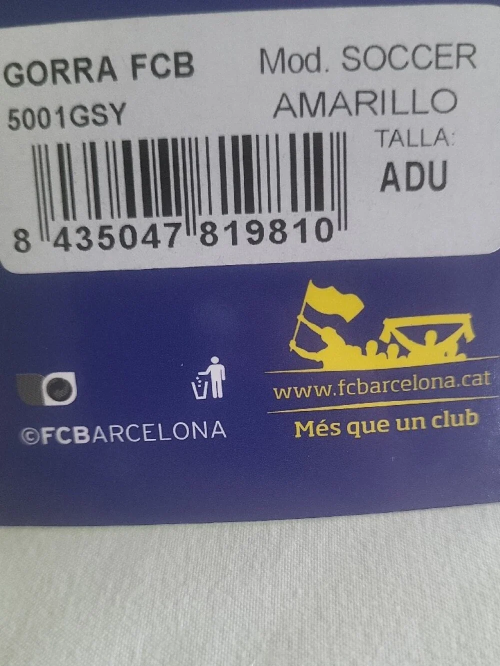 NWT FCBarcelona Official Neon Yellow Trucker Hat